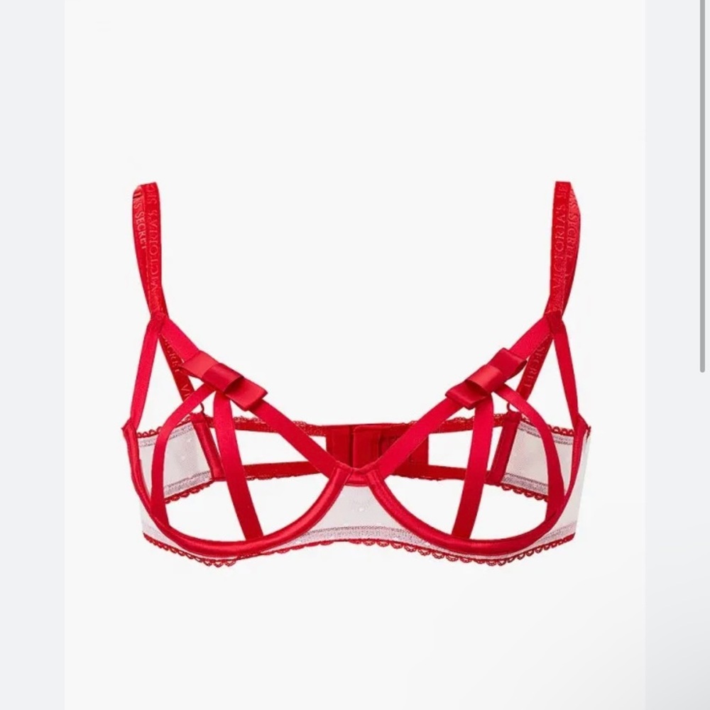 Victoria’s Secret red lingerie bra